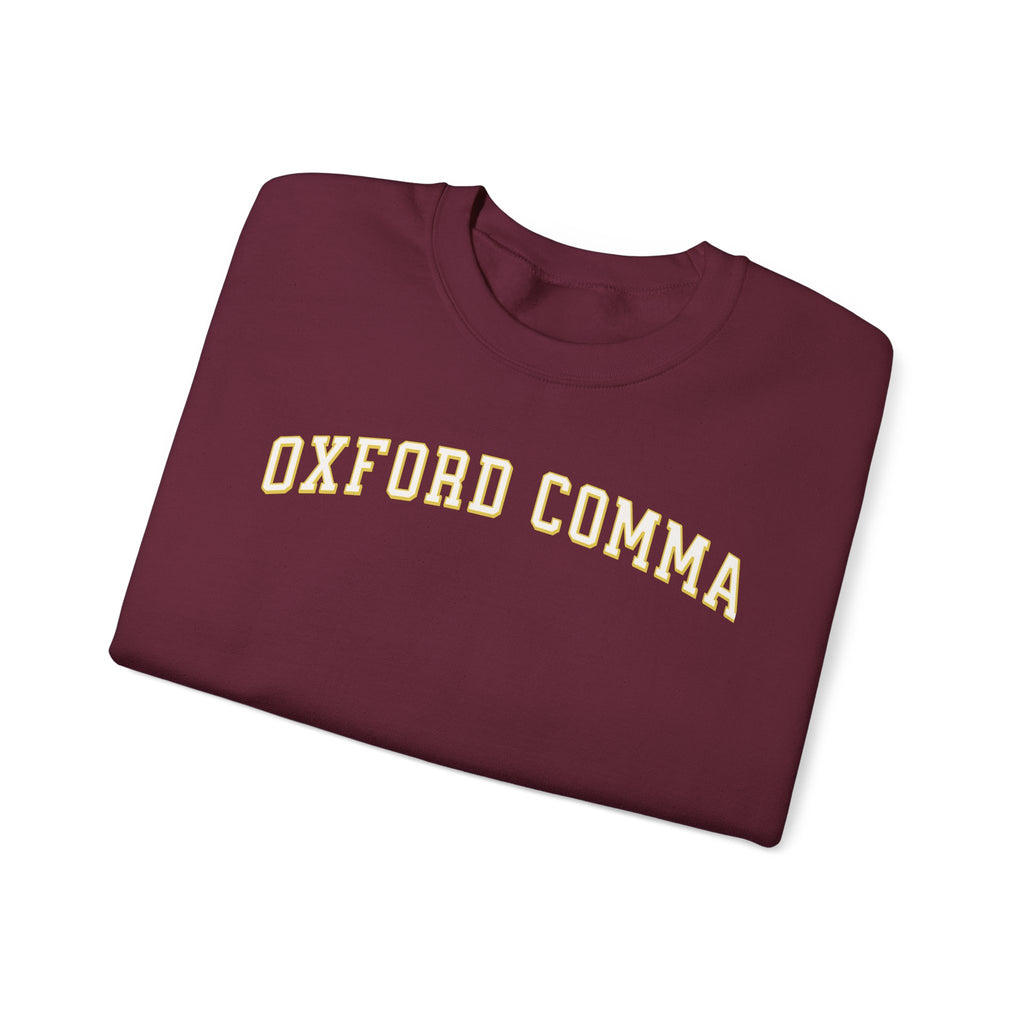 oxford comma sweatshirt